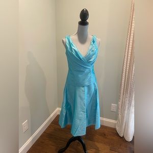 David’s Bridal - Aqua taffeta 2 piece set - Size 6